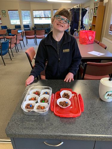 Madeline with her baking