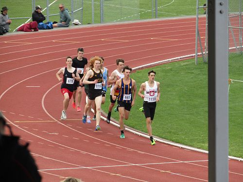 William Laing competing in the 800m at the NZSS Track & Field Championships in Tauranga December 2020