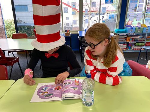 Wally and Cat in the Hat (Payten and her buddy)