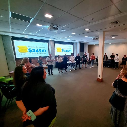 Friday night, getting to know one another.