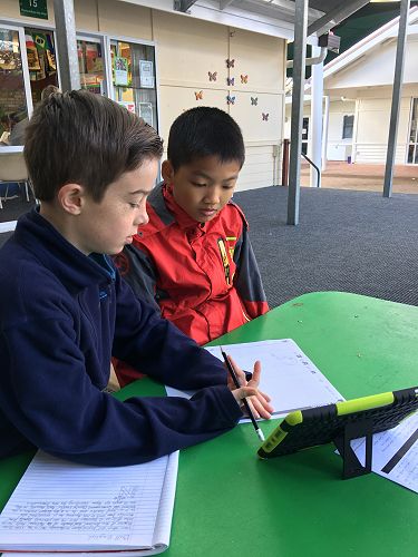 Buddy work in Room 15...