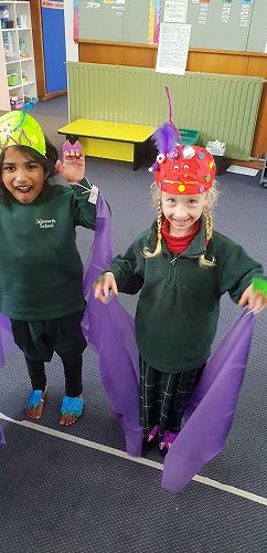 Testing our costumes