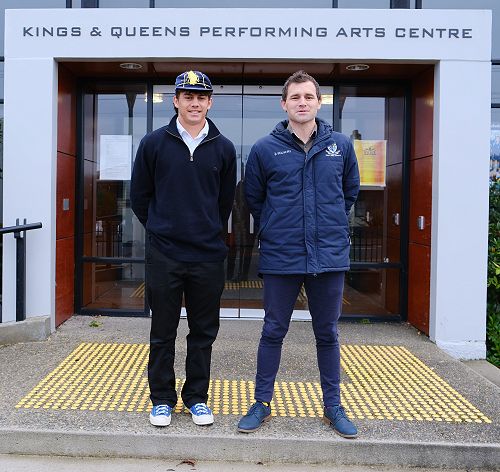 Dylan Pledger with the Academic Dean Dr Cameron McPhail