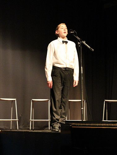 Chris Bird Cup - Junior Boy's Vocal winner Benjamin Berry.