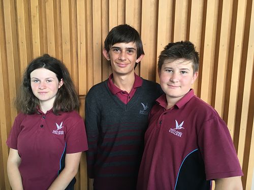 Lara, Tiaki and Malachi form another of our talented junior teams.