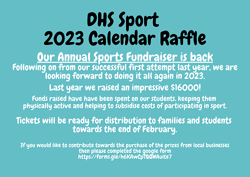 Sport Calendar Raffle 2023