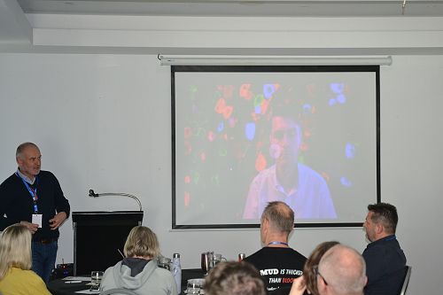 Professor Andrew Day introducing the video from Dr Ewan St John Smith.