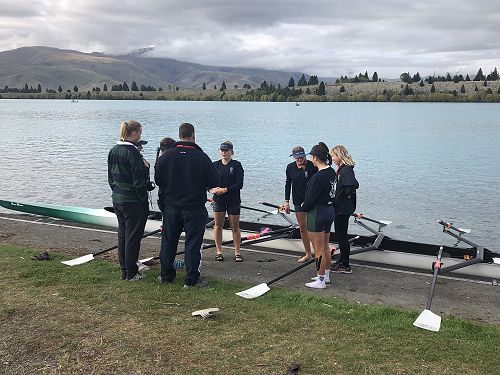 Team talk for the Novice Quad