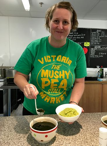 Claire Fisher's Mushy Pea Stall, Victoria Market, Nottingham