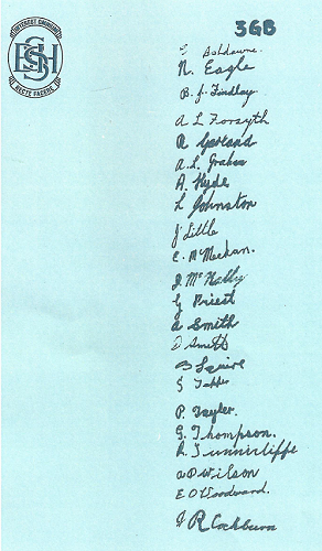 First day entrants, Form 3 - 1957