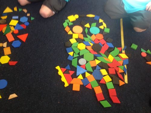 Creativity in action, using our shapes.