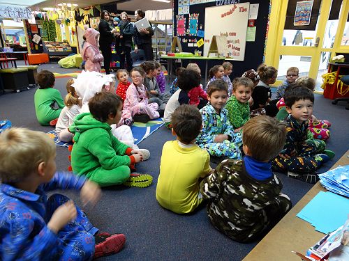 Who is ready for sleep? We have our PJ's on!