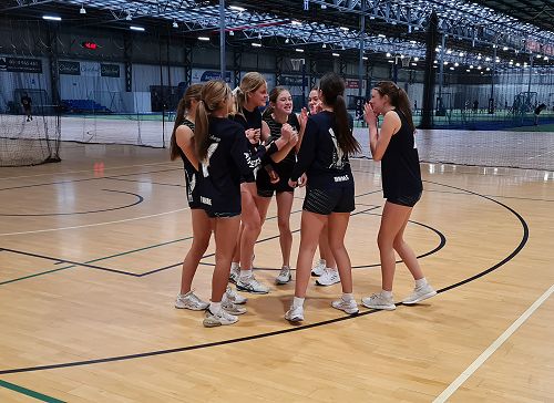 Senior Bronze celebrate their victory over Bayfield Senior Gold