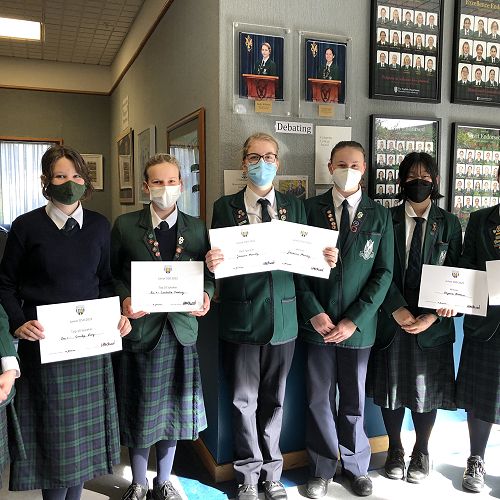 Uma Reid, Emily Roy, Isabella Oakley, Jessica Mundy, Sophie Canton, Nanni Ge and Alyssa Duthie.