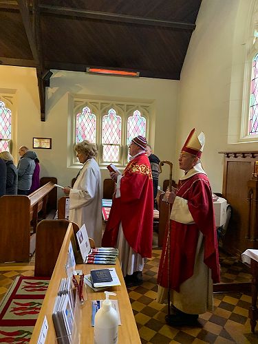 Bishop Steve Entering St Peter's Queenstown