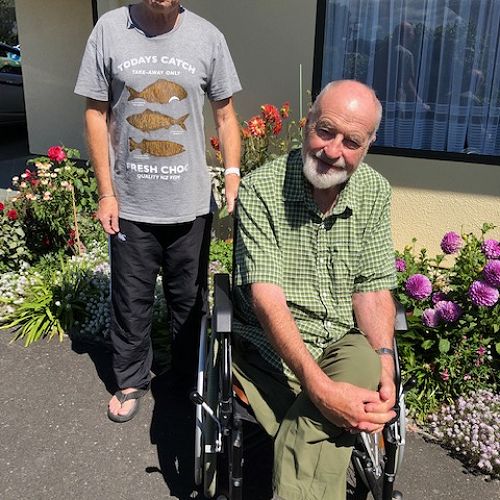 Residents Peter and Bruce are very happy with their new homes purchased with the proceeds of the Richmond Church.