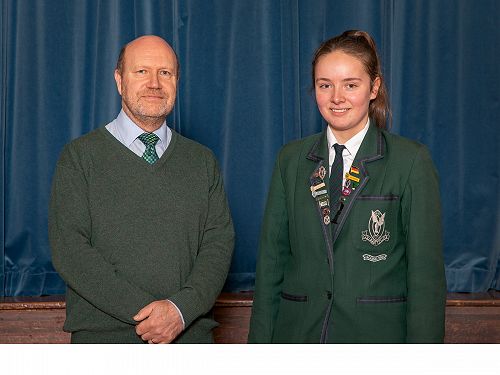 Mr Moore and Ella Calder, German Scholarship Finalist