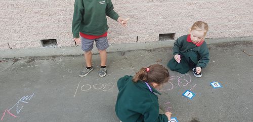Chalk words and numbers