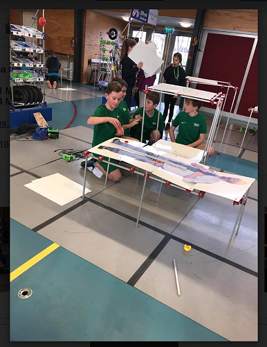 Constructing the dog kennel.