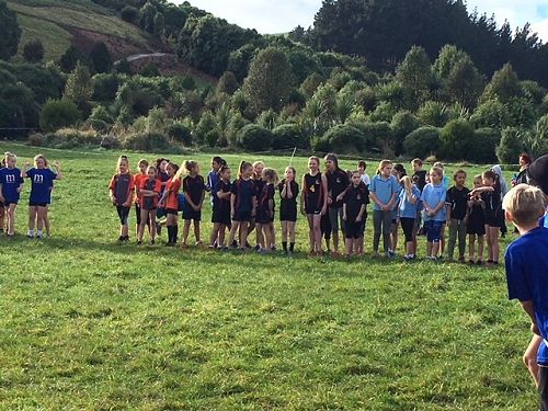 Year 5 girls at the start line