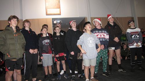 Christmas cheer was evident in the karaoke carol competition.