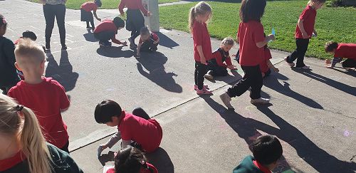 Chalk words and numbers