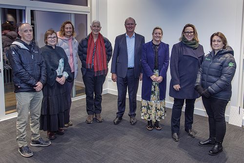 MGC Board of Trustees and SLT members at the Punawai Stadium blessing.