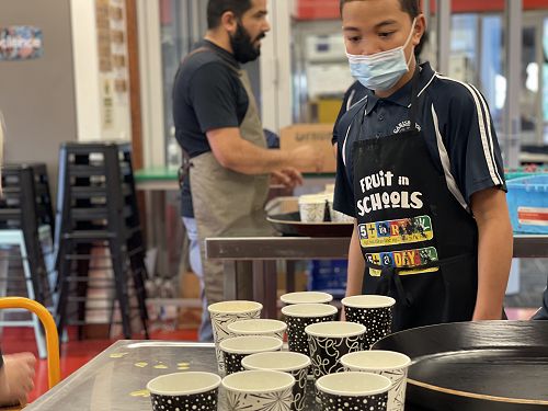 Yr 7/8, cooking with Ronnie and Mrs Marshall