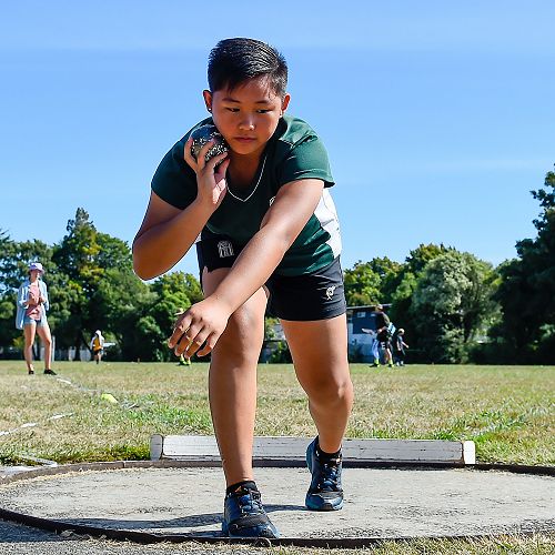 Divine Abarratique 11WHGM competing in the Shot Put. 