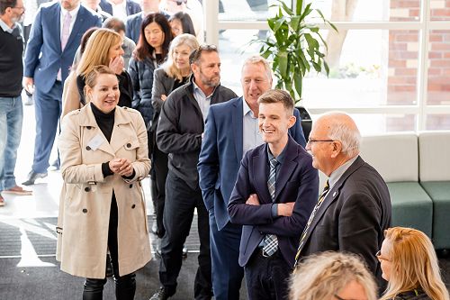 All smiles for guests arriving to the Lander Centre
