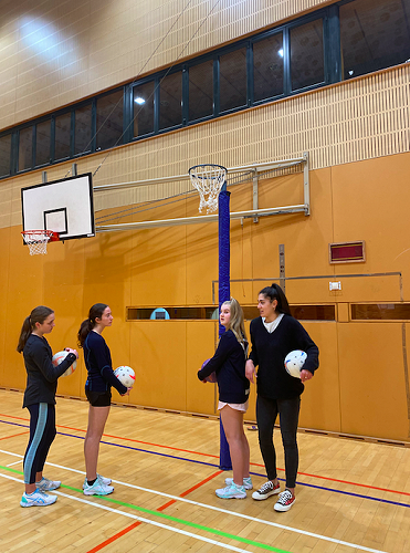 Shooters getting some tips on positioning for rebounds