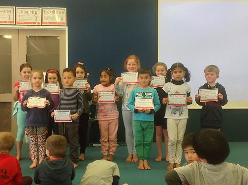 Integrity awards for Chloe, Georgia, Paige, Kate, Izzy, Zalia, Jefferson, Mady, Kynan, Gabriel and Soumya
