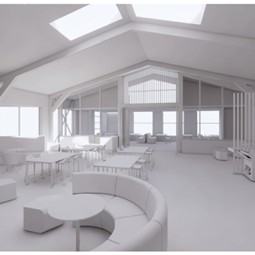 Concept image of the renovated library space