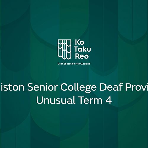 Video: Ormiston Senior College Deaf Provision Unusual Term 4
