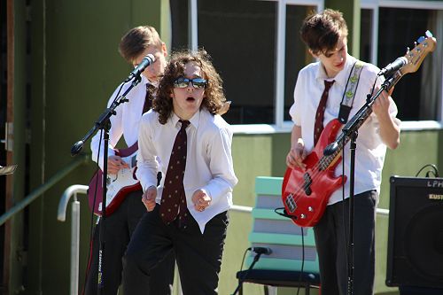 Outdoor Music Concert and Market Stalls