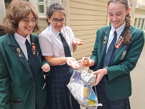 Page, Eve and Alice celebrate Jimmy's successful landing.