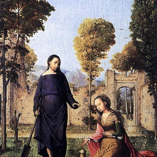 Jesus the Gardener and Mary Magdalen on Easter morning