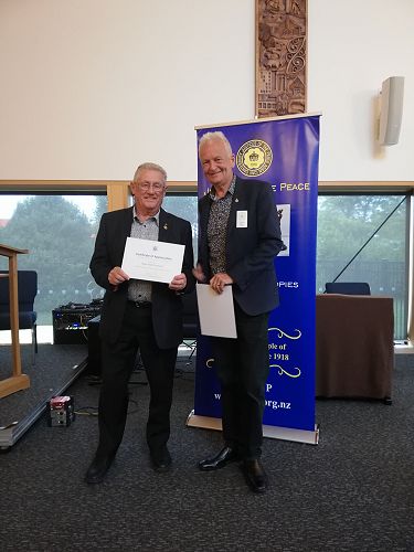 Roger Pollard receiving his 30 year MOJ Long Service Certificate