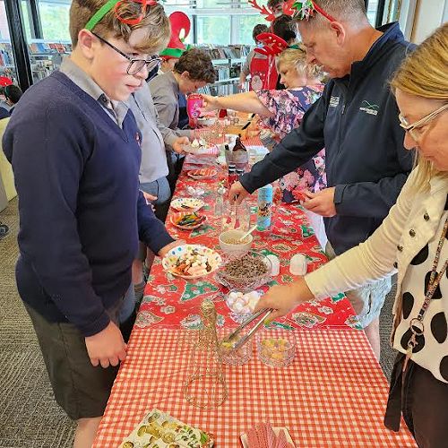 Ice cream sundae production line