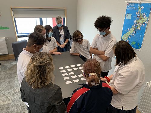 Playing
a game to learn the new vocabulary we need to use when we are doing science in
the Provision.