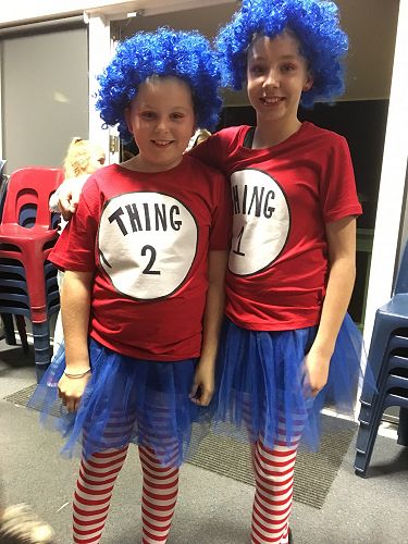 Riley and Alexis - Thing 1 and Thing 2.