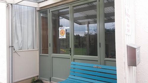 Entrance to the hall from Shand Street or through 