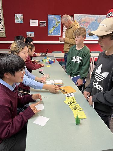 International students sharing their cultures with visitors on Open Day 2023