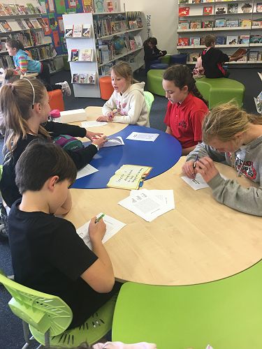 Quiz time in the library...