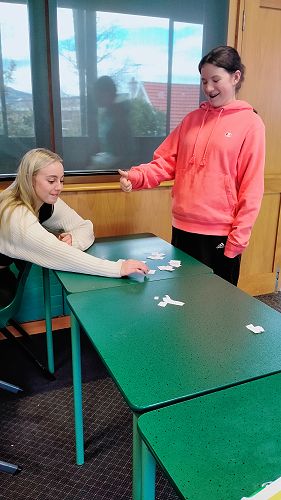 Eliana Y8 running an Amazing Race activity