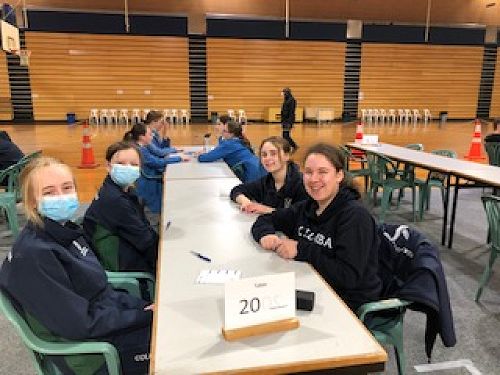 Year 9 Team L to R: Aoife Sievwright, Carys Williams, Juliet Lyall, Scarlett Wilson.