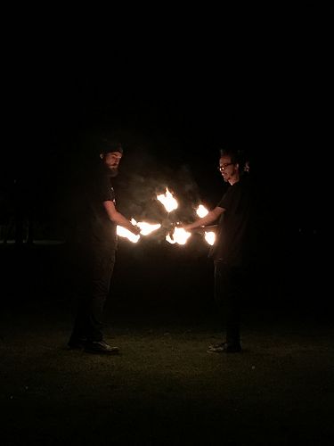 An amazing fire poi display to finish off our celebration.