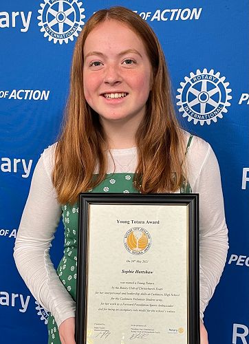 Sophie Hartshaw - Young Totara Award Winner
