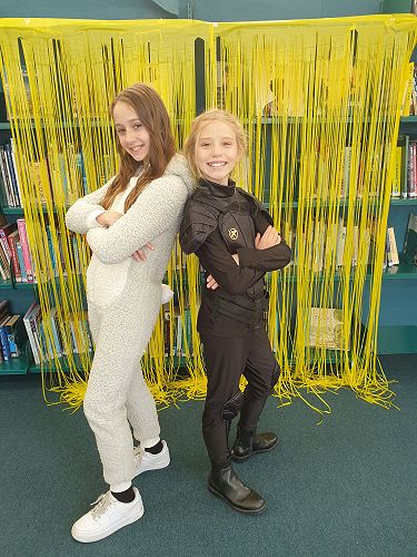 Students enjoying Fictional Character Dress Up Day