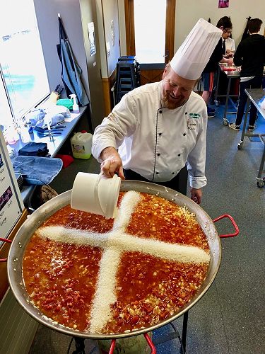 Paella in the making...